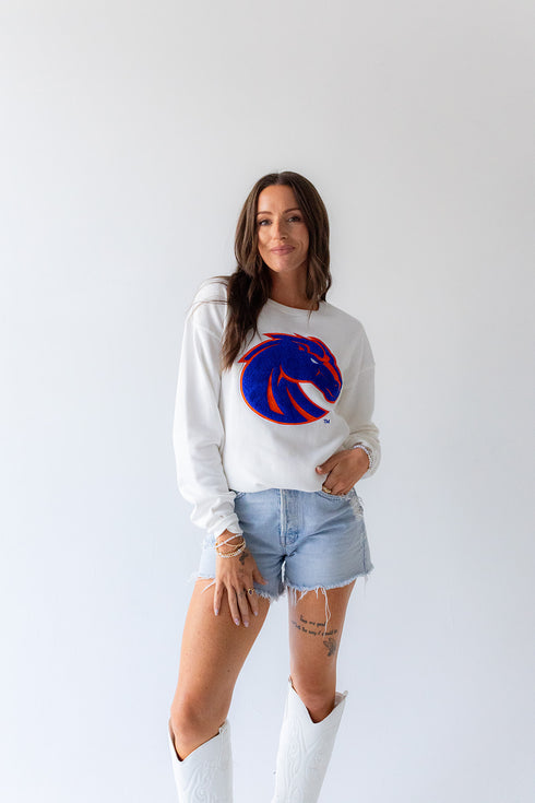 Boise State Mascot Chenille Comfort Crew